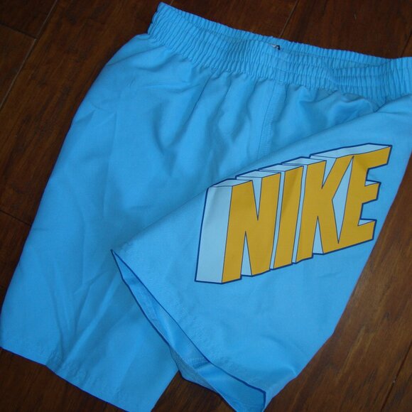 Nike Other - Nike Swim Trunks Blue Yellow - Boys Medium NWT